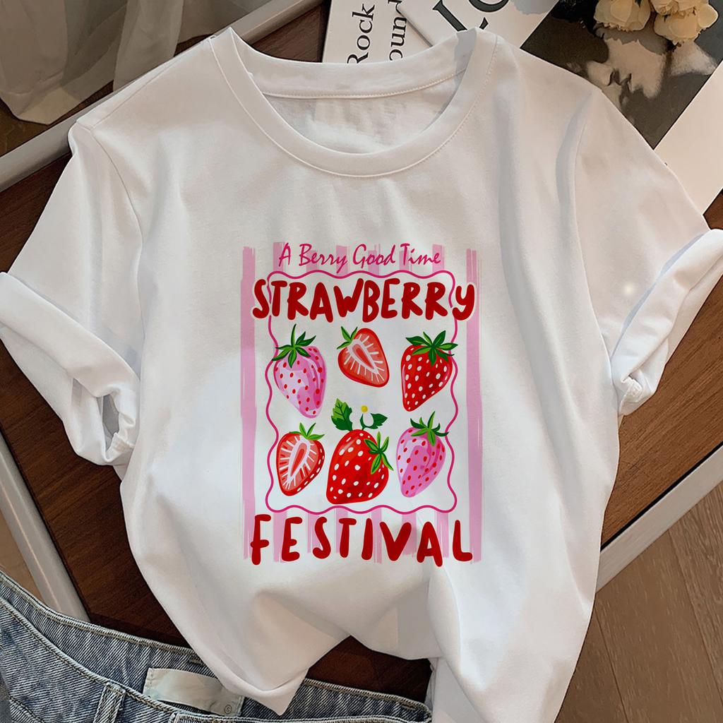 Strawberry Graphic T Shirts Summer Berry Lover Tshirt Unisex Ladies Girl Short Sleeve Tops Tee Casual Soft Pritned Streetwear