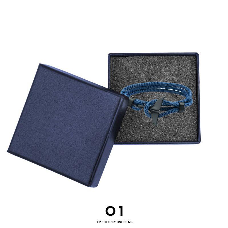 

Ремешок для переноски «Китовый хвост» Мужской браслет «Морской якорь» темно-синий Женский INS Дизайн для особых интересов Плетеная веревка Мужской модный Красная веревка Парный Минималистичный Gift box