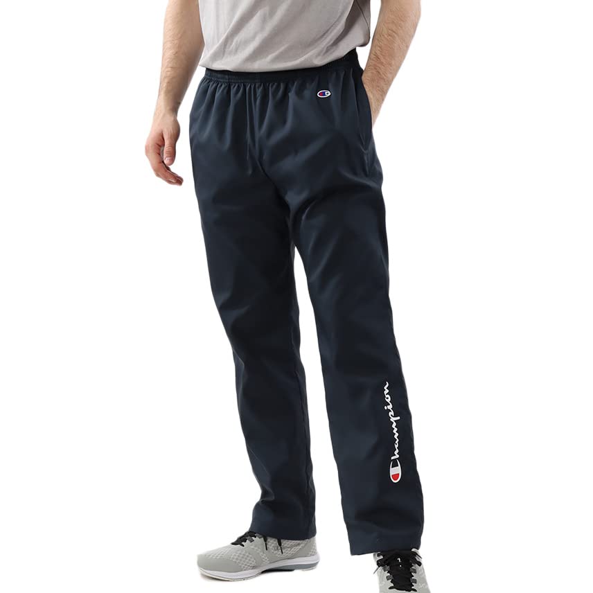 Champion Windproof Windbreaker Pants with Size M Men's Warm, Water-Repellent, One-Point Logo, Navy, (C3-USD15)