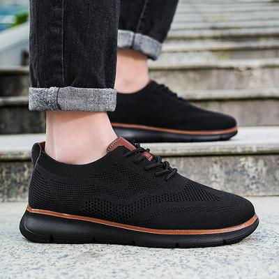 2025 Neue Leichte Schnür-Freizeitschuhe für Herren, Rutschfest, Abriebfest und Atmungsaktiv Gewebte Slipper