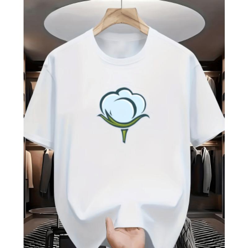 Men's 3D pattern T-shirt short-sleeved T-shirt 3D printed round neck shirt retro retro casual street