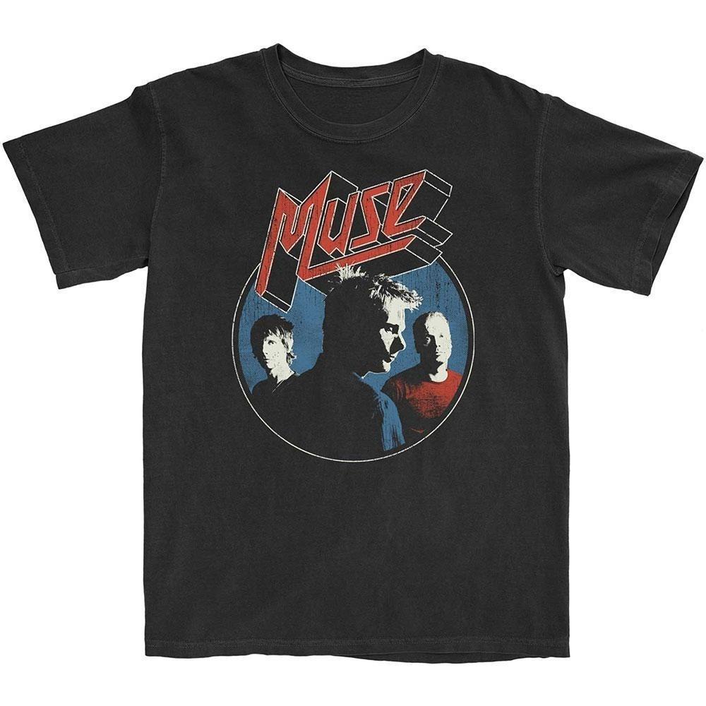 Muse Band Photo 3D Logo Print Cotton TShirt Alternative Rock Band Unisex Short Sleeve Tee M
