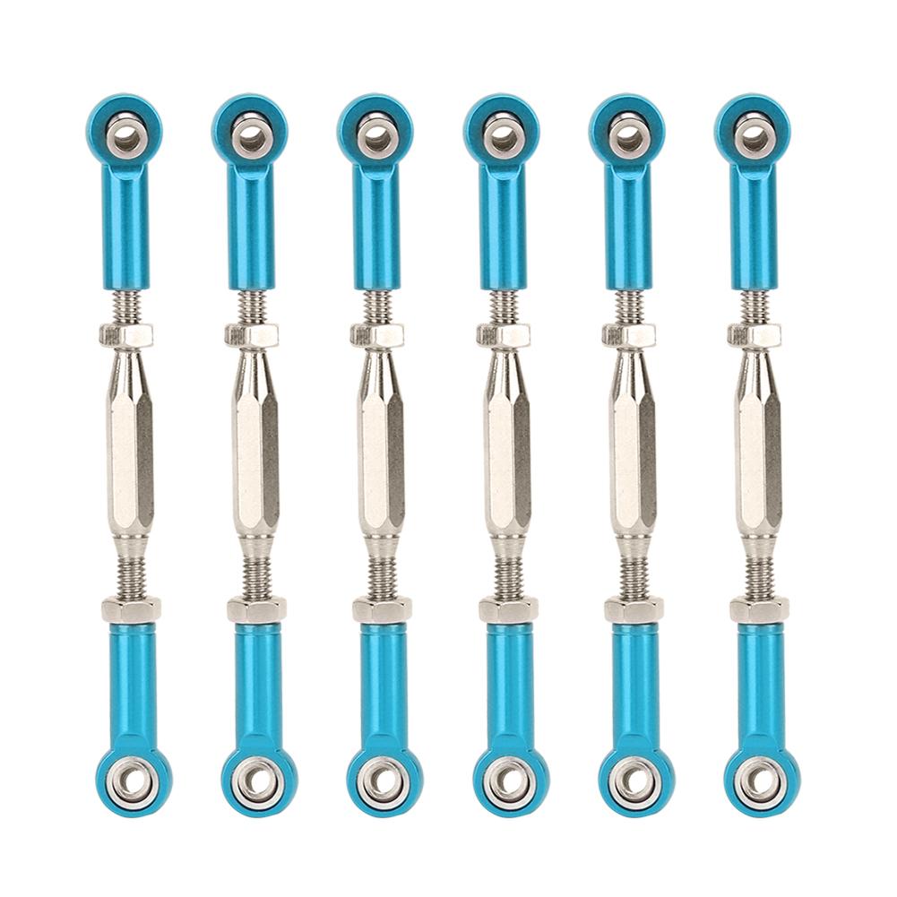 6 pcs 81mm Aluminum Servo Links Tie Rod Set for RC Car Accessories