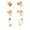 925 Sterling Silver Halloween Skull Ghost Knot Butterfly Stud Earrings | Spooky Holiday Earrings for Women