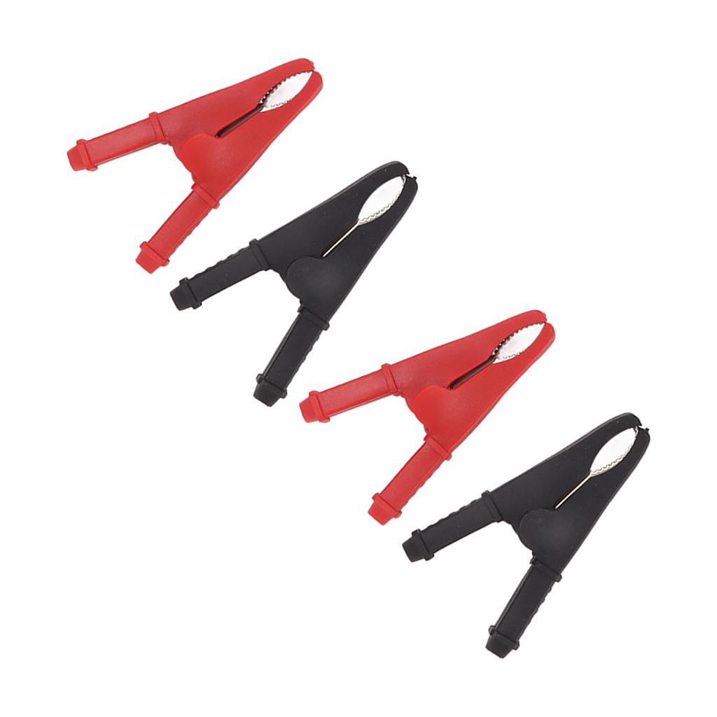 4Pcs Crocodile Clamps Good Conductivity Low Resistance Nickel Plated Crocodile Clips for Car School