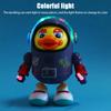 Plastic Dancing Astronaut Duck Toy Sound And Light Duck Musical Interactive Toy  Birthday Gift