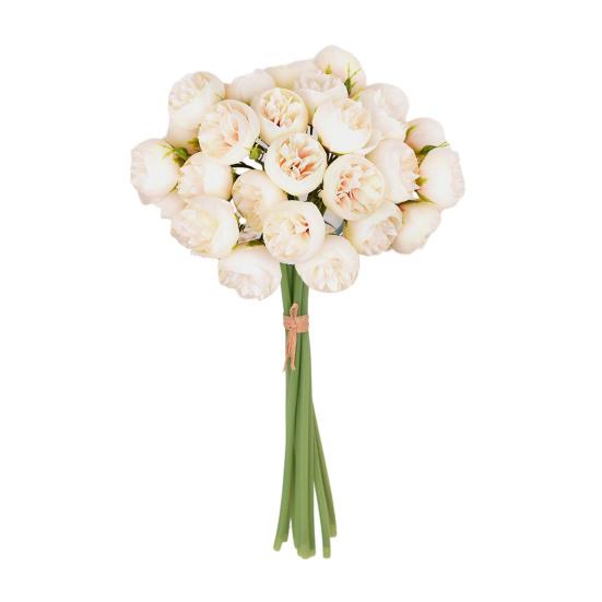 Artificial Flower Bouquet 27 Head Realistic Fake Silk Flower Home Office Wedding Party Table Centerpiece DIY Vase Faux Bloom Decoration