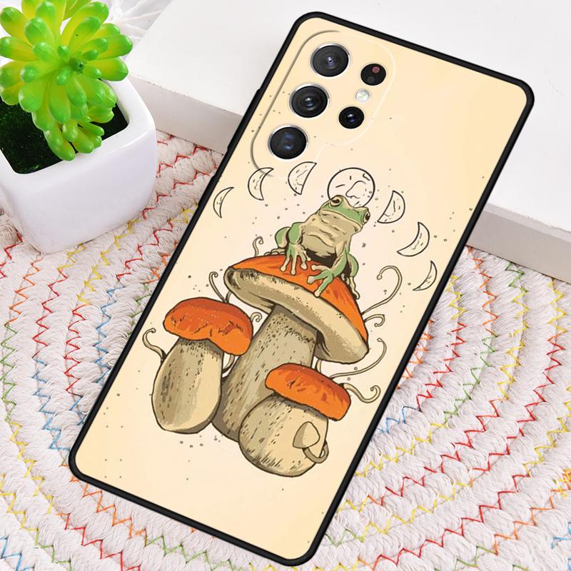 Frog Mushroom Cottagecore Phone Case for Samsung Galaxy Note 10 Pro S26 Ultra S23 S24 FE S25 S21 S22 PLUS Shockproof Cove