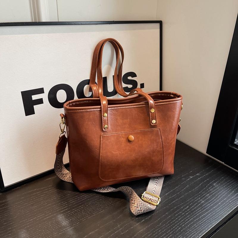 Commuter Big Bag Všestranná Veľkokapacitná Prenosná Taška cez Rameno Vedro Taška Ženy