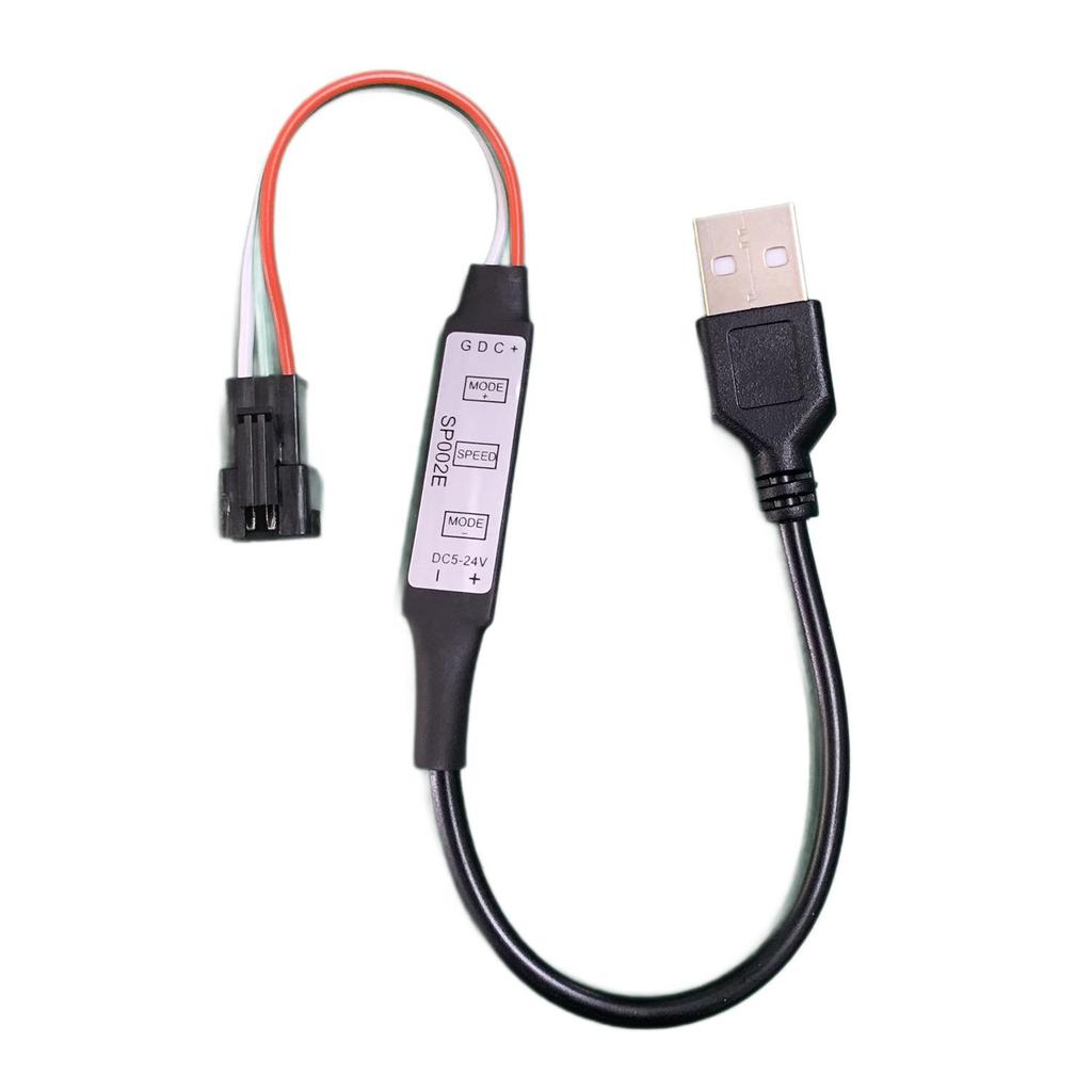 SP002E Mini 3-Key LED Controller for Dream Color 2812B WS2811 Full Color LED Strip with USB Dimmer