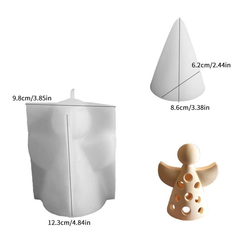 

European Hollow Angel Candlestick Silicone Mold Diy Three-dimensional Hole Angel Candle Base Plaster Ornaments Making Moulds