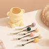 ZISIZ Cute Bear Fruit Fork and Jar Set