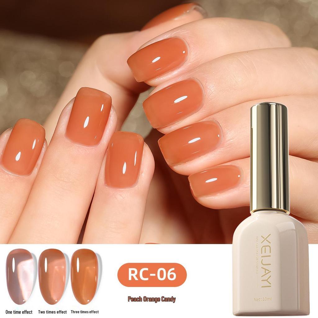 Versatile Clear Ice Nude Gel Polish - 2025 Whitening Jelly, Popular for Nail Salons.