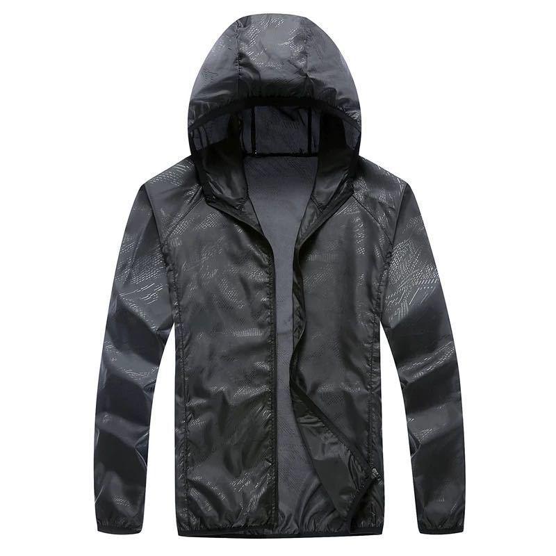 Unisex Outdoor Sun Protection Windbreaker Jacket with Custom Embroidered Logo for Team Building