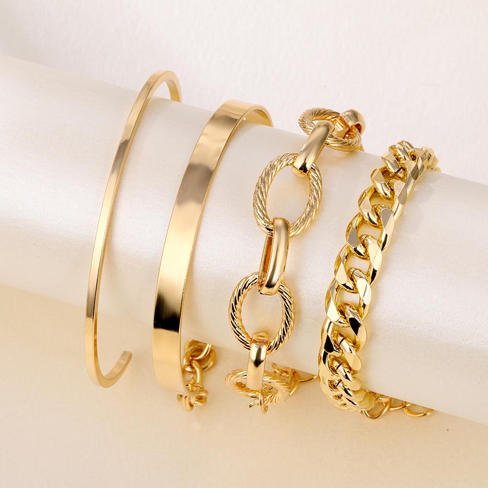 Buy Retro Twist Chain Cross Chain Set 