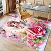 Office Carpet Angelic Guardian Angel with Flowers and Butterflies Sofa Rug, Chair Mat Protec