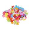 200pcs Multicolor Heart Shaped Buttons 2 Holes Resin Heart Buttons Decorative Buttons  For Sewing