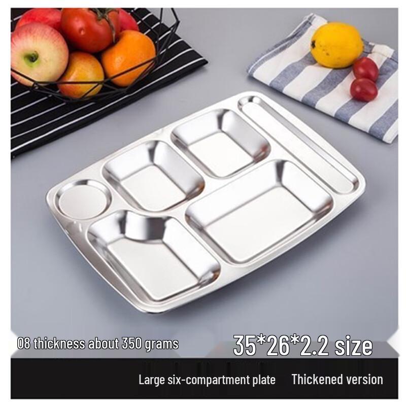 Shengbilai 304 Stainless Steel Divided Lunch Plate
