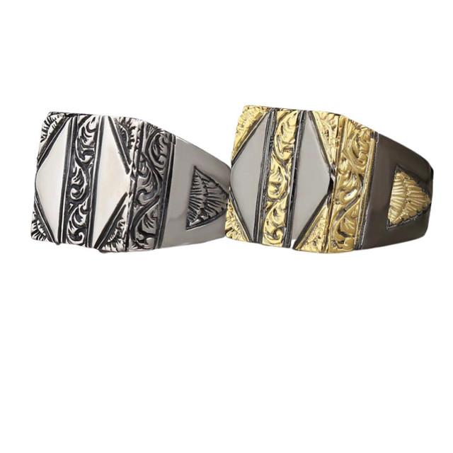 

Восточное серебряное кольцо с родиевым покрытием стерлингового серебра 925 пробы ручной работы Ручка Ювелирные изделия для мужчин, подарок для него 7