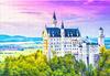 Pinto 368-Piece Mini Plastic Jigsaw Puzzle "Neuschwanstein Castle Sunrise" (13x19cm) for Kids and Adults, No Broken Pieces, Clicks Into Place [P1181]