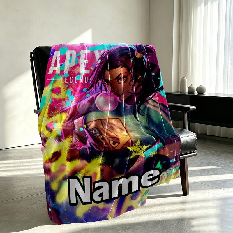 Custom Name Personalized Apex Legends Print Blanket, Home Decor, Bedroom, Sofa, Camping, Couch, Gifts for Birthday Christmas