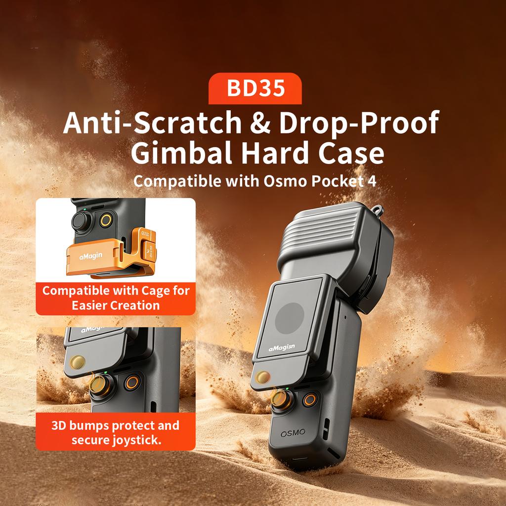 For DJI Osmo Pocket 1 PC Protective Cover One-Piece Flip Design Anti-Scratch Handheld Gimbal Camera Protector Case