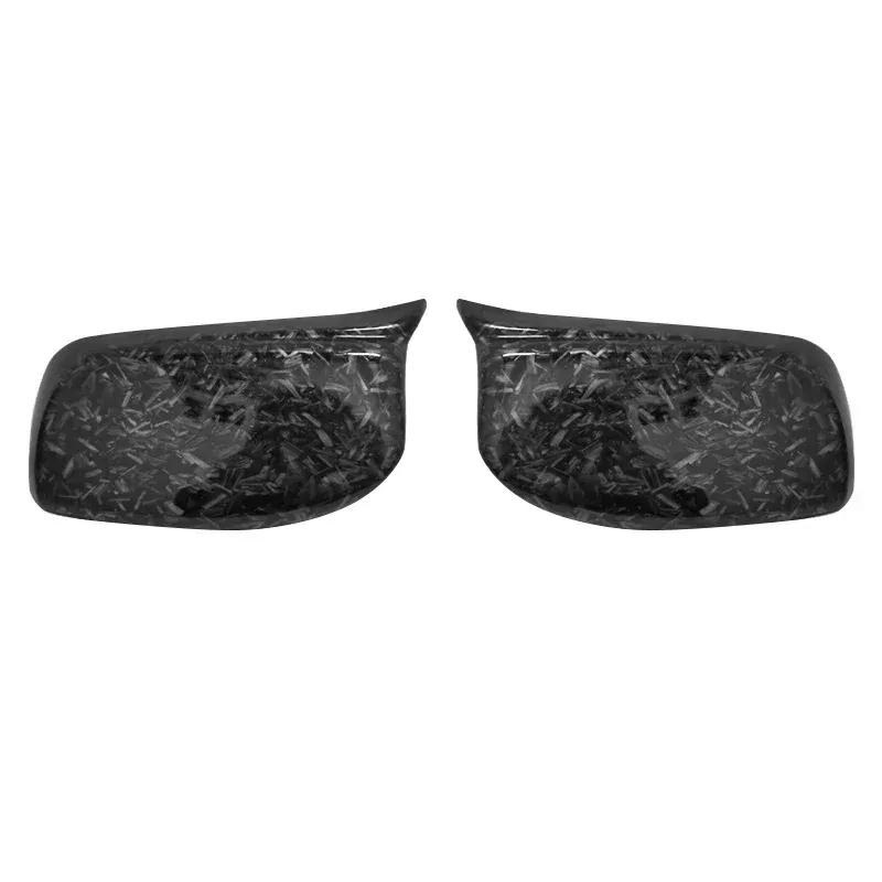 For BMW 5 Series E60 E61 E63 E64 2004-2008 520i 525i 528i 528xi 530i Rearview Mirror Cover Cap Carbon Fiber / Black