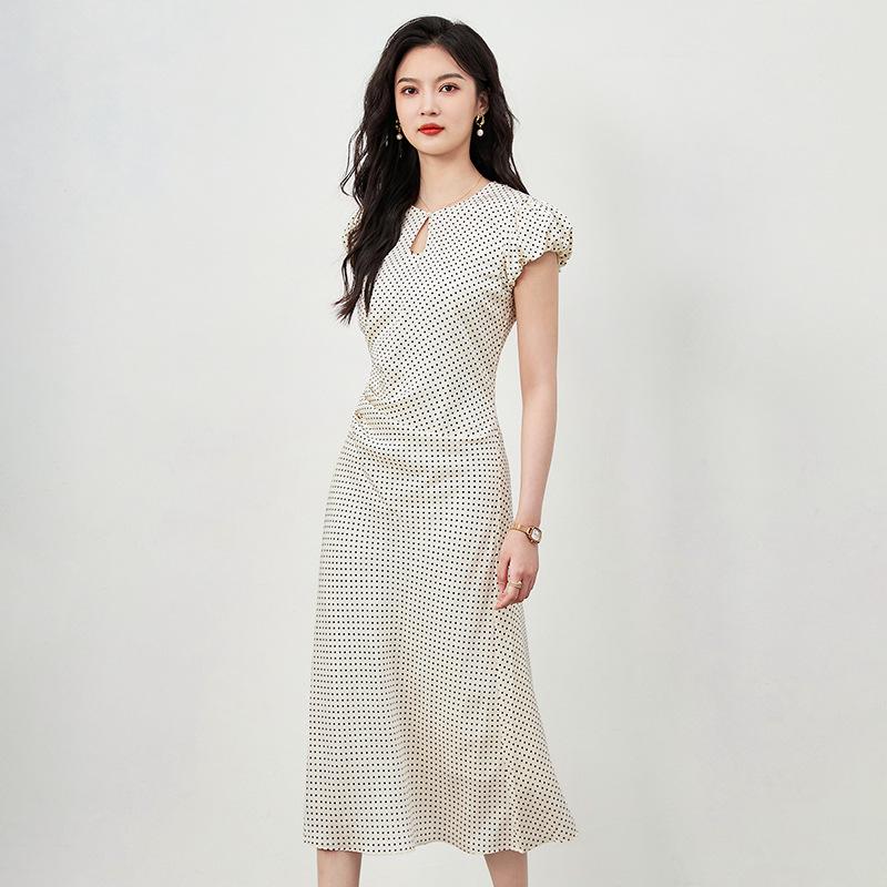 

Французское Ретро Платье в Горошек для Похудения - Женская Мода Small