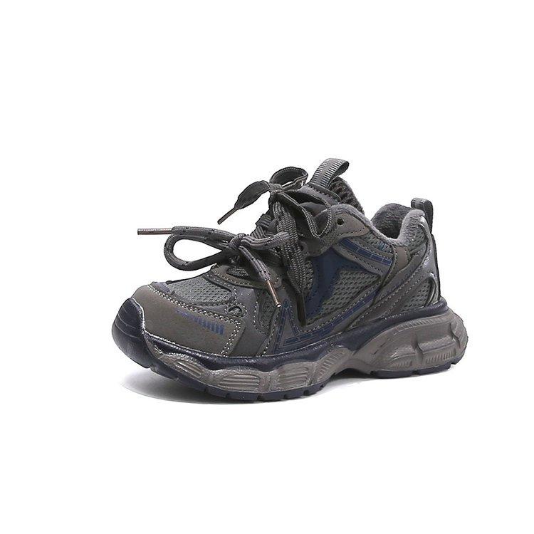 

Трендовая брендовая модная бархатная обувь для одноклассников, детская спортивная обувь, обувь для мальчиков, легкие кроссовки, обувь для девочек, обувь для папы, две хлопковые туфли 39 yards inner length about 24.5CM. серый