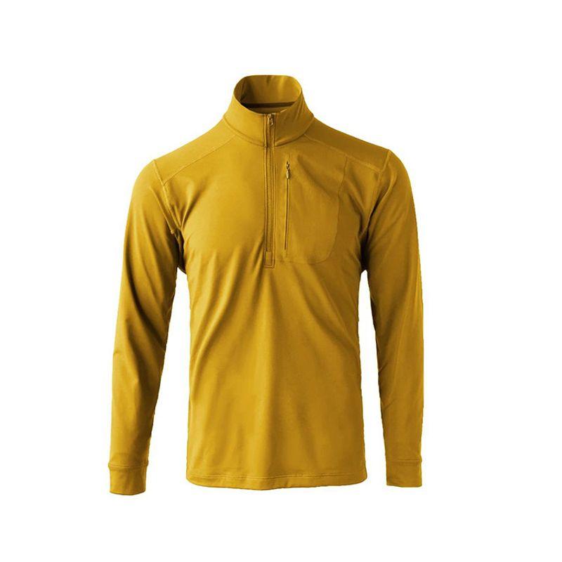Niaojia Outdoor Quick-Drying Functional Sports Half Zipped Stand Collar Long Sleeves T-Shirt Men's 2024 New Arrival Export Export T-shirt