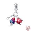 New 925 Silver Fashion Beer Champagne Red Wine Glass Drink Charms Beads Fit Original Bracelet DIY Jewelry Gift
