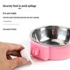 Stainless Steel Cat & Dog Hanging Bowl - Two-in-One Anti-Fall Design
