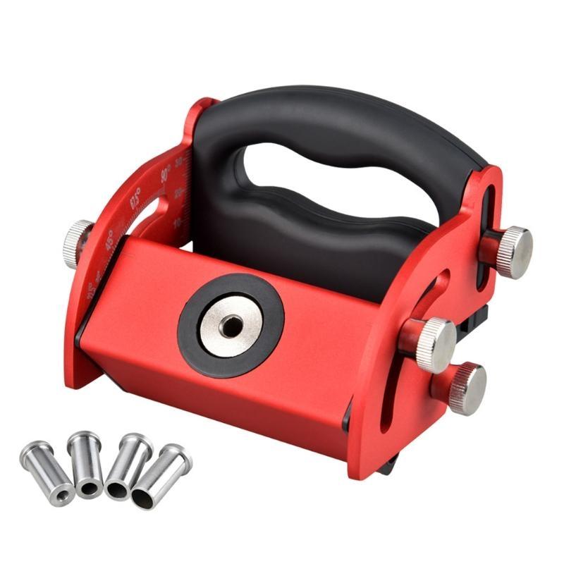 652F Practical Oblique Hole Locator Positioner Drilling Center Scriber Line  Adjustable 0°-90° Aluminum Alloy