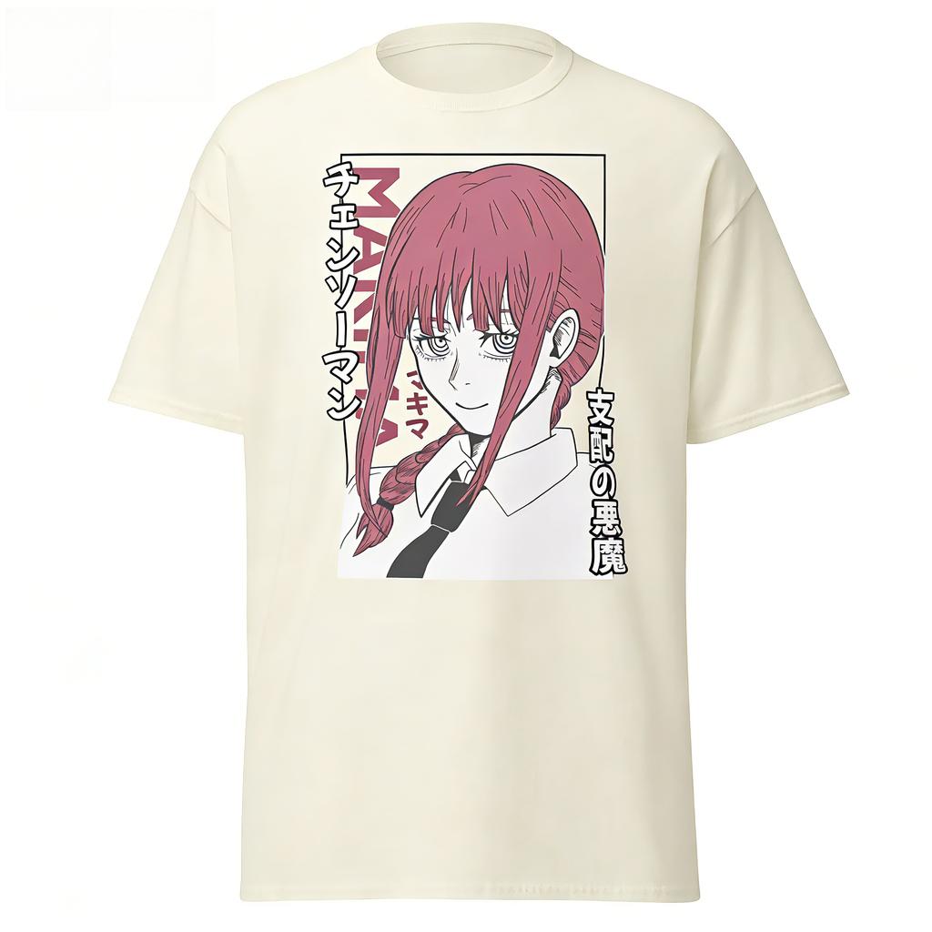 Chainsaw Unisex Makima Anime Art TShirt Japanese Anime Comic Gift Unisexs and Womens DoubleSided Anime Y2k Ins