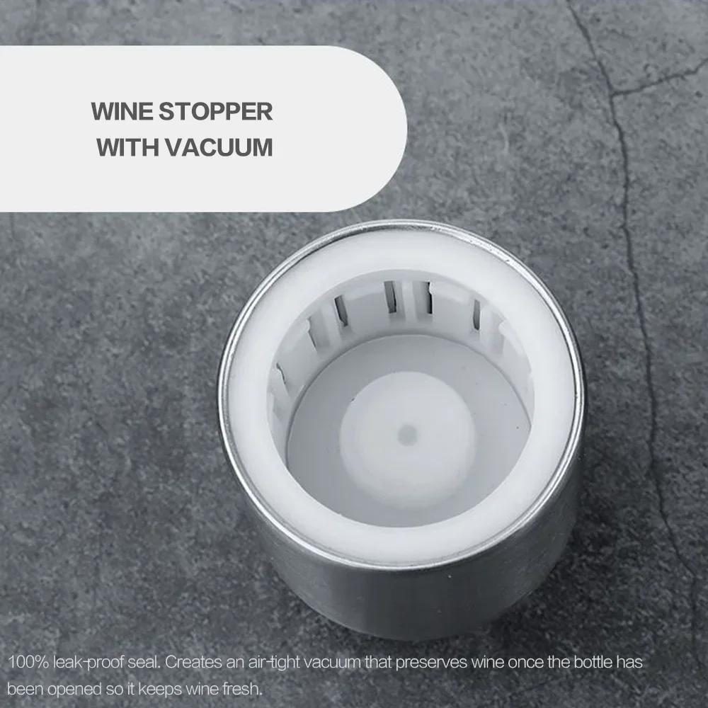 Reusable Wine Stopper Vacuum Sealer Silicone Pump Kitchen Accessories Bottle Sealing Tool for Fresh Wine Preservation