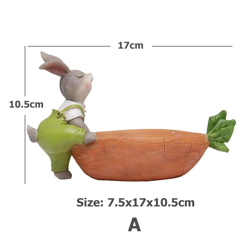 

Cartoon Bunny Garden Pots, Decorative Flower Pot Planter for Succulents Cactus, Resin Rabbit Figurines Statues Tabletop Decor