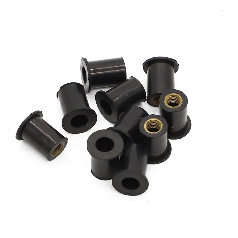Motorcycle M5 Metric Rubber Well Nuts Windscreen Fairing Cowl Screws Bolts Accessories For Honda Kawasaki Yamaha BMW Ducati