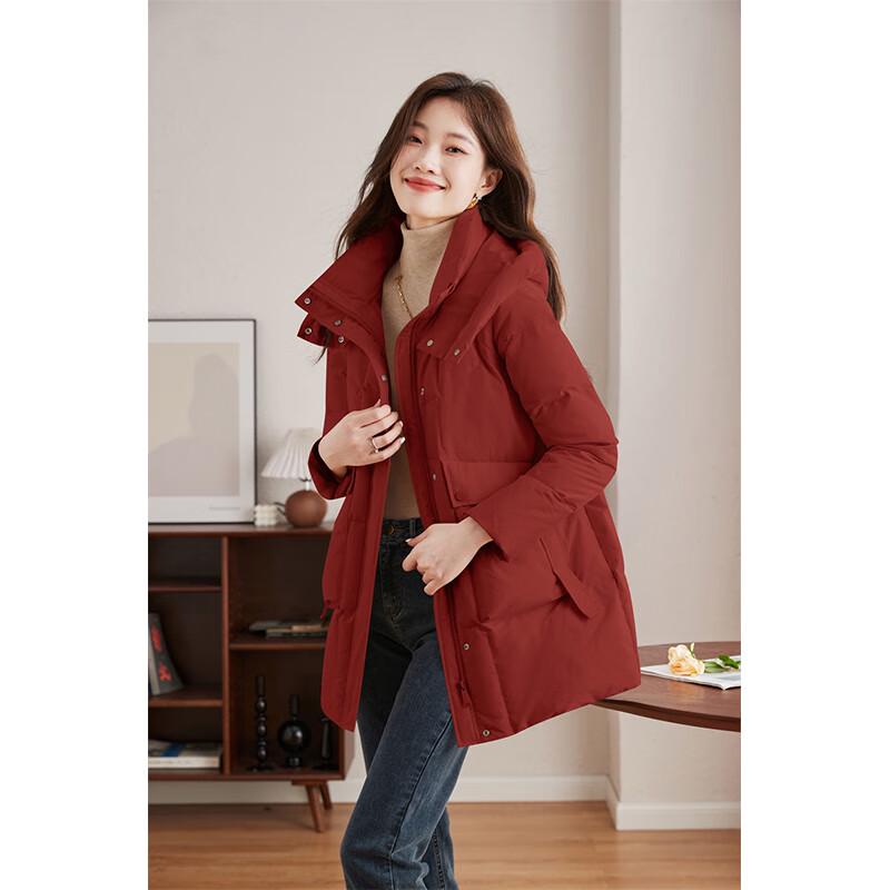 Yiliteng Damen Kapuzen Winter Daunenjacke