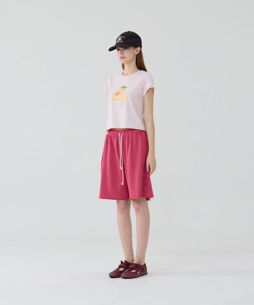 Une Lemon Graphic T-Shirt_Light Pink