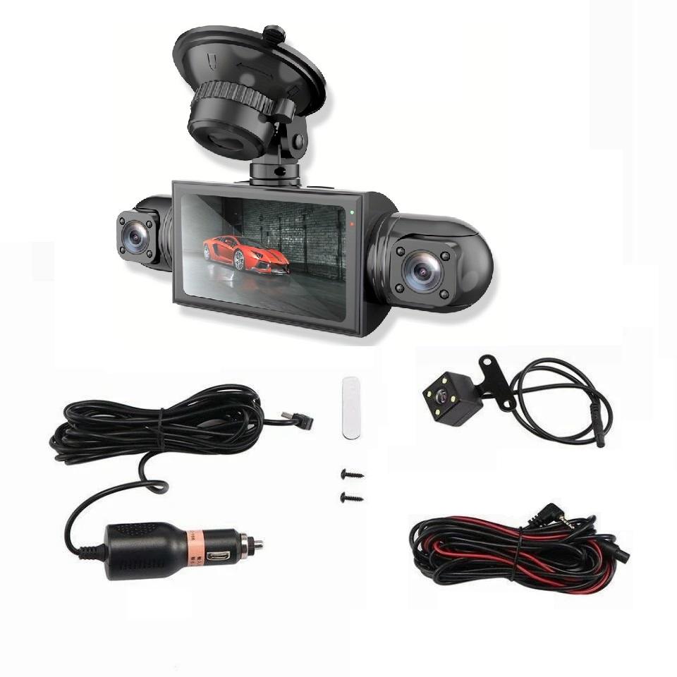 

4-сторонняя камера видеорегистратора - камера переднего и заднего вида для салона, 4 камеры, черный ящик, автомобильный видеорегистратор с 4 камерами для такси None