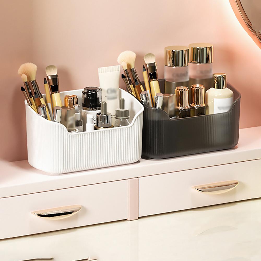 1pc - Bathroom Bedroom Desktop Storage Box, Used for Cosmetics, Lipstick, Perfume, Skin Care Products, Cosmetics Tray Box