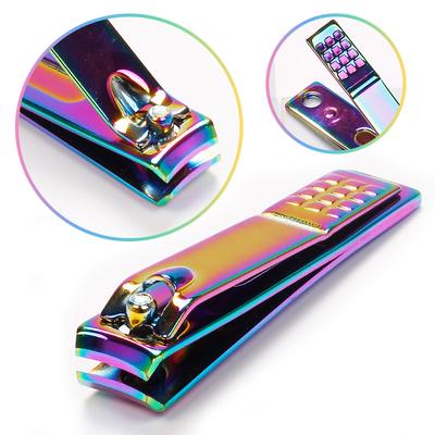 Color Titanium Nail Clippers Stainless Steel Nail Cutter Scissor Plier Toenail Fingernail Professional Manicure Trimmer