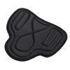 Saddle Pad PU Leather Close Fit Shock Absorbing Thickened Breathable Western Saddle Pad for Equestrian Riding Black
