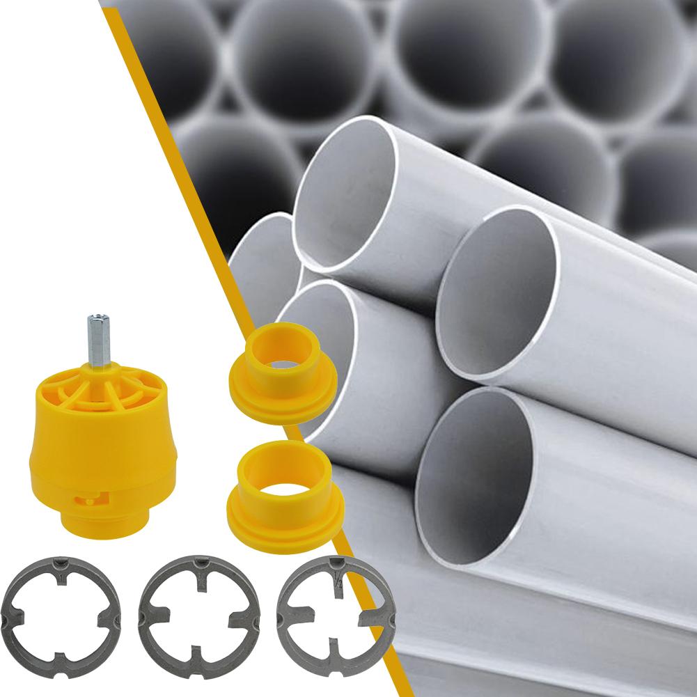 Electric Drill Compatible PVC Pipe Threader Kit PVC Pipe Threader with 3 Dies 1/2" 3/4" 1" PVC Thread Plumbing Tool Pipe Threade