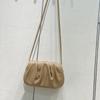 Bag Women's Bag New Trendy Fashion Cloud Small Square Bag High-end Soft Leather Shoulder Crossbody Pleated Bag