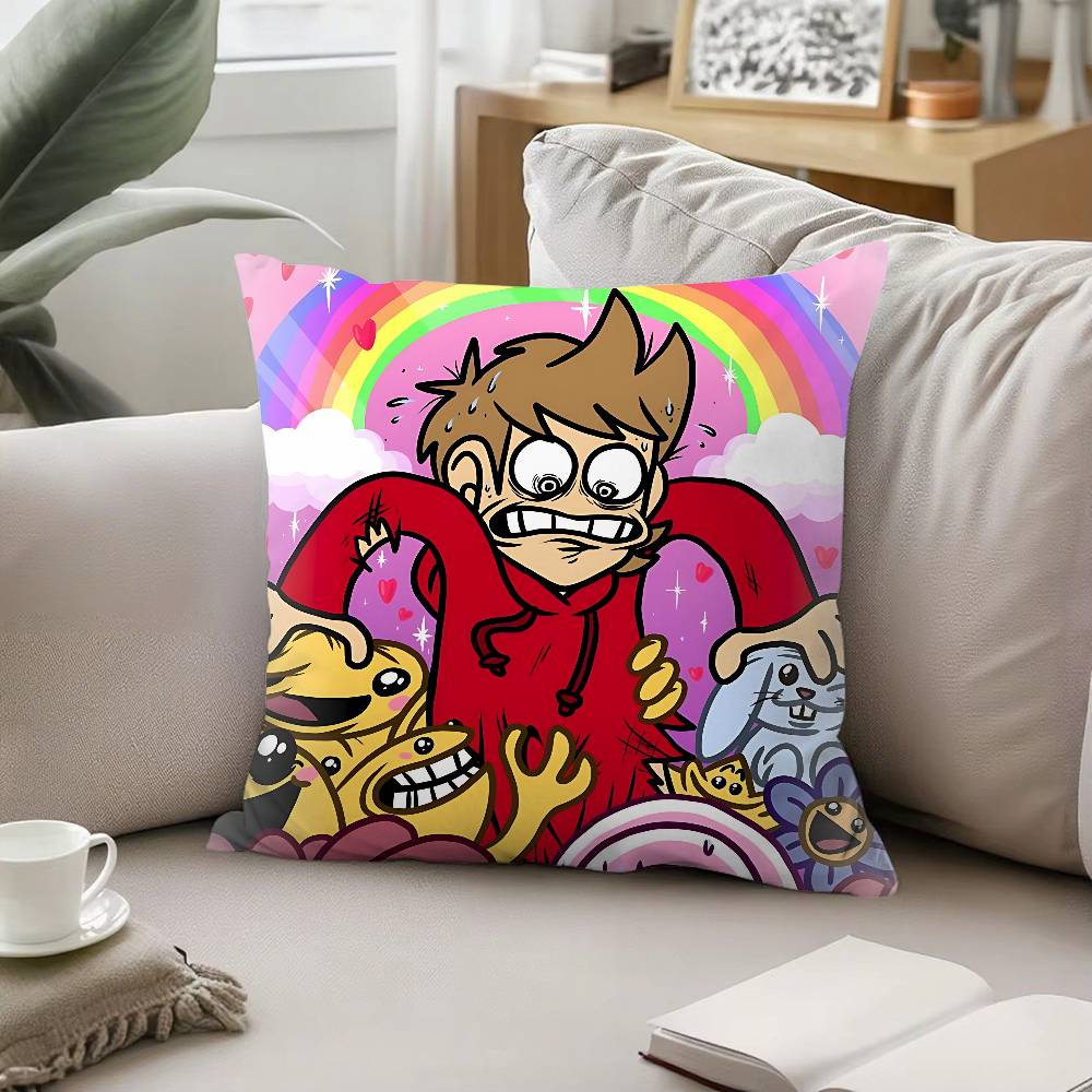 Anime Eddsworld Tord Throw Pillow Covers Pattern Cushion Cover Suitable For Sofa Bedroom Car Pillow Cover