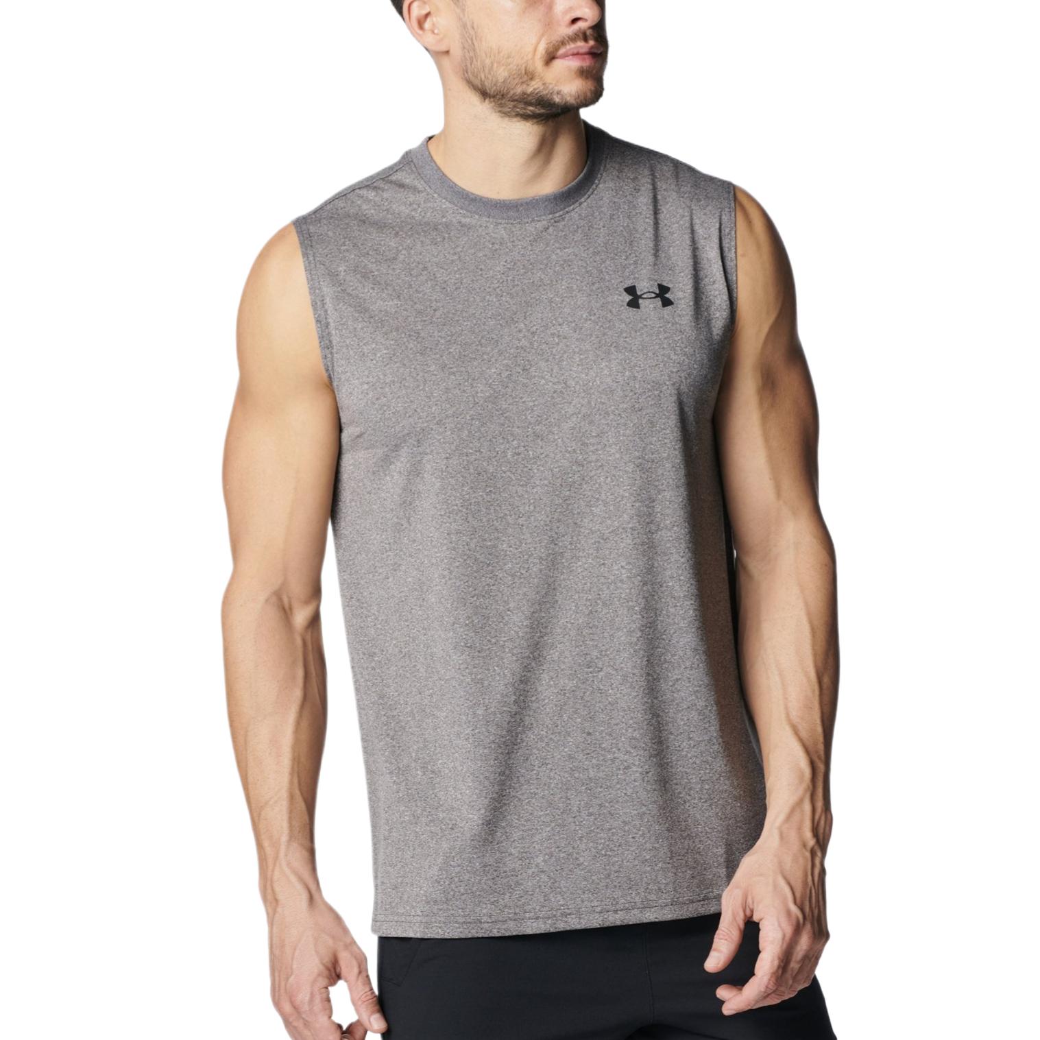 Under Armour Tech Tank Top Men s Carbon Heather 1367452-090 2XL(XO)