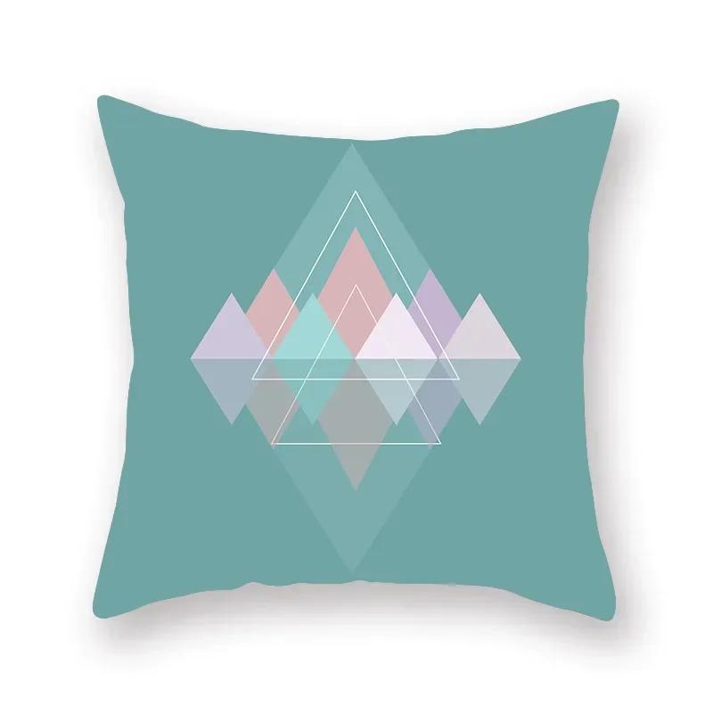 New 45*45Cm Color Teal Blue Cushion Cover Pillow Cases Arrow Geometric For Living Room Home Sofa Chair Decorative Pillowcases