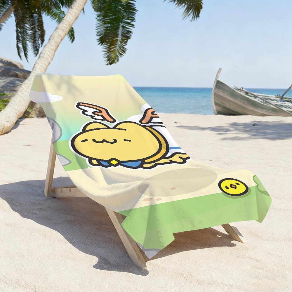 Cute B-Bugcat-Capoo Cartoon Beach Towel For Beaches Yoga Studios Gyms Hot Springs Swimming Pools And Picnics