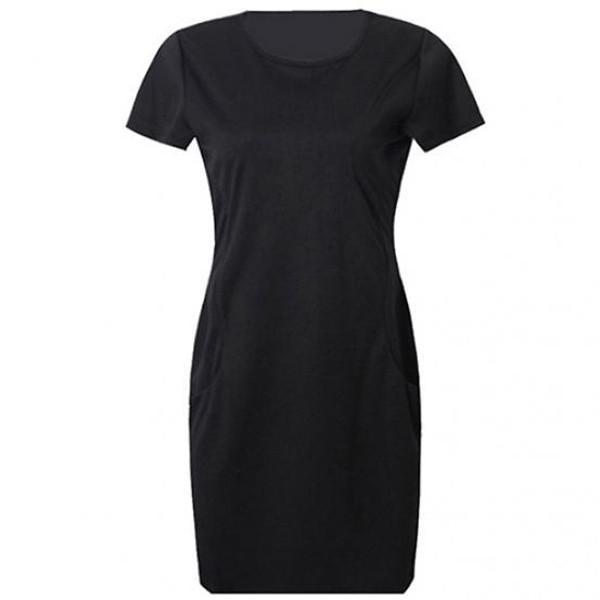 MAITA Summer Sexy Batwing s krátkým rukávem, kapsami do O, Krátké mini šaty